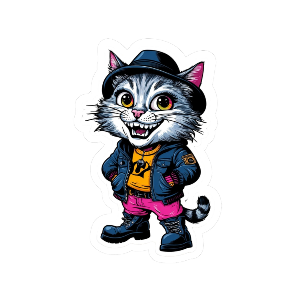 Cat Character Kiss-Cut Stickers