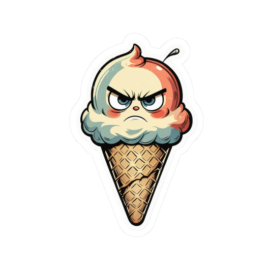 Angry Ice Cream Ian Kiss-Cut Stickers