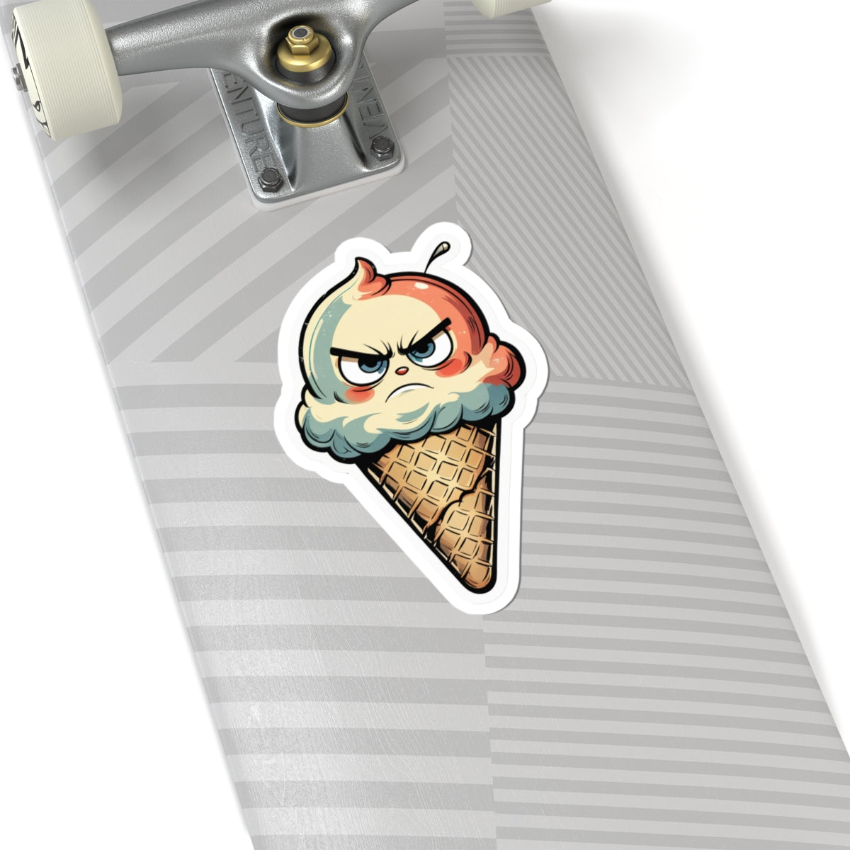 Angry Ice Cream Ian - Kiss Cut Stickers