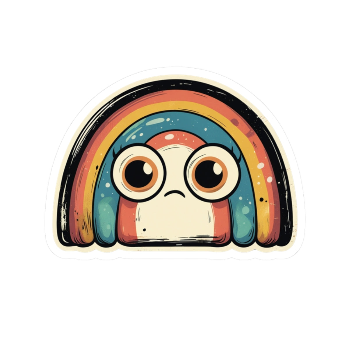 Angry Rainbow Riley Kiss-Cut Stickers