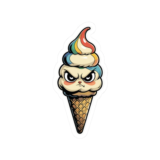 Angry Ice Cream Imani Kiss-Cut Stickers