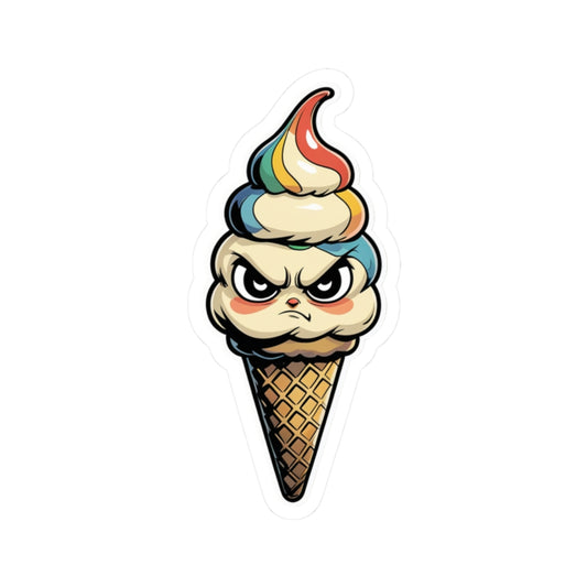 Angry Ice Cream Imani - Kiss Cut Stickers